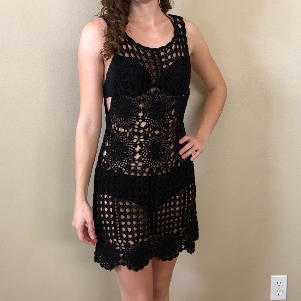 Free people crochet coverup dress